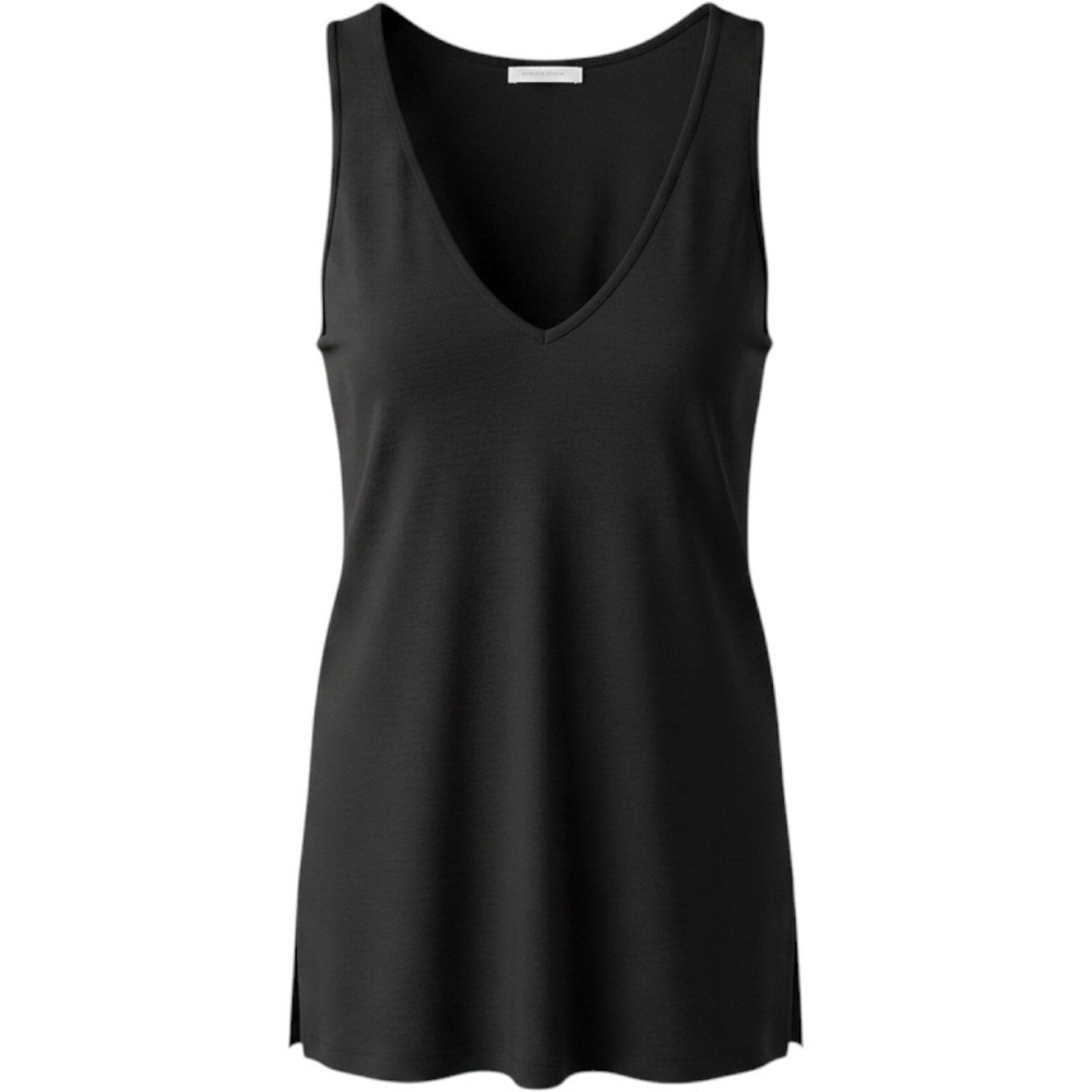 Babaton Aritzia Black V-Neck Tank Top Sleeveless Blouse Size L Large